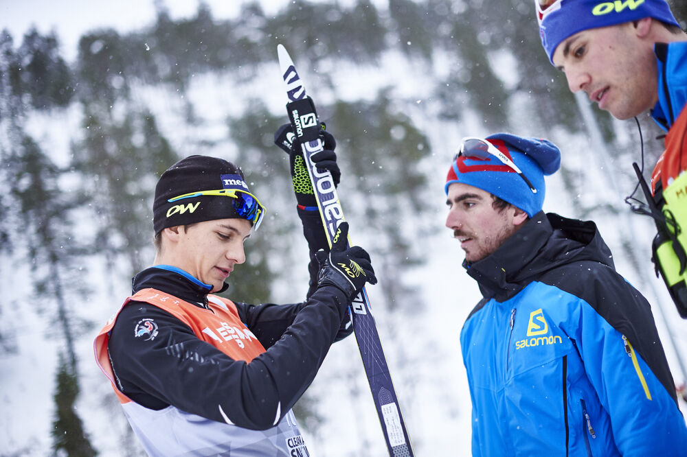 26.11.2015, Ruka, Finland (FIN):Clement Parisse (FRA) and Valentin Gaillard (FRA) (l-r)  - FIS world cup cross-country, training, Ruka (FIN). www.nordicfocus.com. © Felgenhauer/NordicFocus. Every downloaded picture is fee-liable.