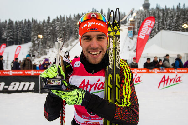 23.02.2016, Kuopio, Finland (FIN):Johannes Rydzek (GER), Fischer, Swix, Rottefella, Adidas- FIS world cup nordic combined, individual gundersen HS127/10km, Kuopio (FIN). www.nordicfocus.com. © Laiho/NordicFocus. Every downloaded picture is fee-liable. NordicFocus