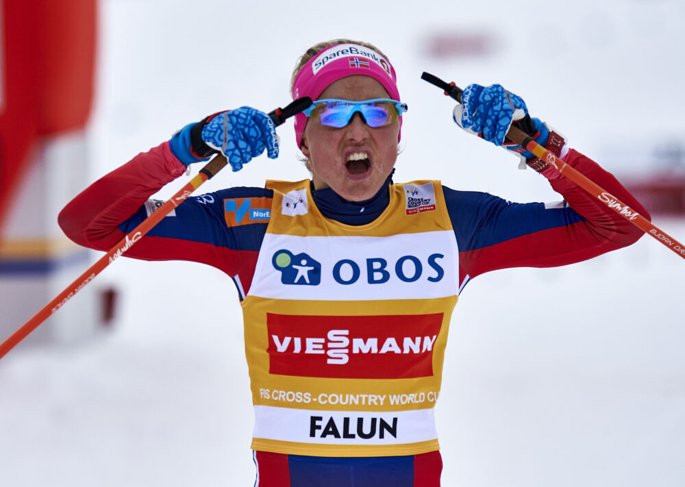 14.02.2016, Falun, Sweden (SWE):Therese Johaug (NOR) - FIS world cup cross-country, mass women, Falun (SWE). www.nordicfocus.com. © Felgenhauer/NordicFocus. Every downloaded picture is fee-liable.