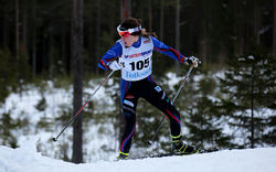 EBBA ANDERSSON tog två medaljer på senior-SM i Piteå förra säsongen: Silver på 10 km klassisk och brons här på skiathlon. Foto/rights: KJELL-ERIK KRISTIANSEN/sweski.com