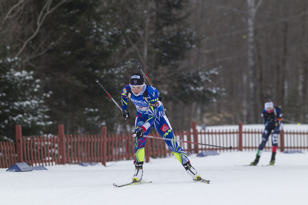 13.02.2016, Presque Isle, United States of America (USA):Celia Aymonier (FRA) -  IBU world cup biathlon, relay women, Presque Isle (USA). www.nordicfocus.com. © Manzoni/NordicFocus. Every downloaded picture is fee-liable.