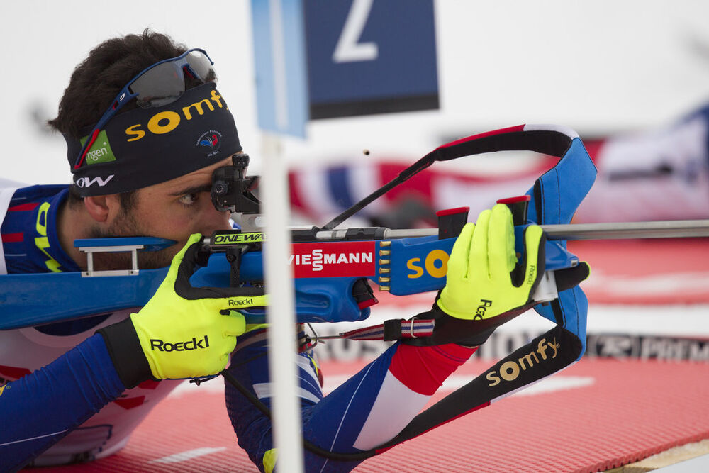 03.03.2016, Oslo, Norway (NOR):Martin Fourcade (FRA) - IBU world championships biathlon, relay mixed, Oslo (NOR). www.nordicfocus.com. © Manzoni/NordicFocus. Every downloaded picture is fee-liable.