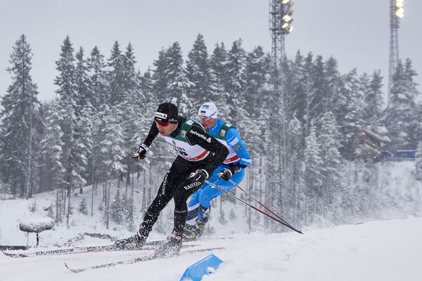 21.02.2016, Lahti, Finland (FIN):Toni Livers (SUI), Raido Rankel (EST), (l-r) - FIS world cup cross-country, skiathlon men, Lahti (FIN). www.nordicfocus.com. © Felgenhauer/NordicFocus. Every downloaded picture is fee-liable. NordicFocus