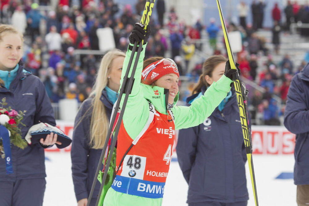 05.03.2016, Oslo, Norway (NOR):Laura Dahlmeier (GER) - IBU world championships biathlon, sprint women, Oslo (NOR). www.nordicfocus.com. © NordicFocus. Every downloaded picture is fee-liable.
