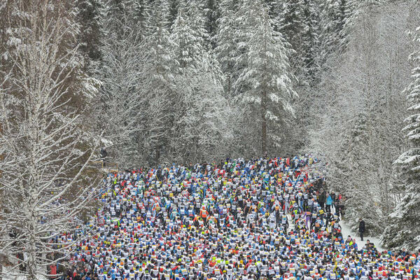 06.03.2016, Mora, Sweden (SWE):Start of the race, famous first hill- Ski Classics and FIS Marathon Cup Vasaloppet, Mora (SWE). www.nordicfocus.com. © Rauschendorfer/NordicFocus. Every downloaded picture is fee-liable. NordicFocus