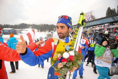 10.03.2016, Oslo, Norway (NOR):Martin Fourcade (FRA) - IBU world championships biathlon, individual men, Oslo (NOR). www.nordicfocus.com. © Tumashov/NordicFocus. Every downloaded picture is fee-liable. Tumashov/NordicFocus 10.03.2016, Oslo, Norway (NOR):Martin Fourcade (FRA) - IBU world championships biathlon, individual men, Oslo (NOR). www.nordicfocus.com. © Tumashov/NordicFocus. Every downloaded picture is fee-liable.