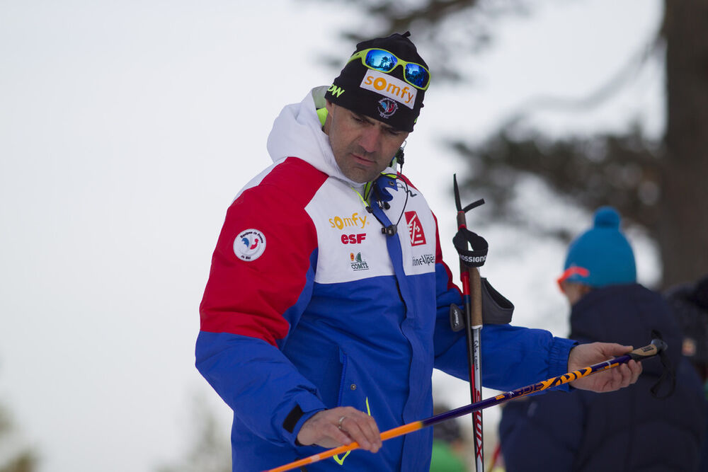 11.03.2016, Oslo, Norway (NOR):Siegfried Mazet (FRA) coach team France - IBU world championships biathlon, medals, Oslo (NOR). www.nordicfocus.com. © NordicFocus. Every downloaded picture is fee-liable.
