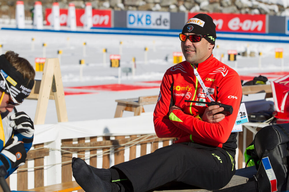 24.01.2015, Antholz, Italy (ITA): Siegfried Mazet (FRA) coach team France- IBU world cup biathlon, pursuit men, Antholz (ITA). www.nordicfocus.com. © Manzoni/NordicFocus. Every downloaded picture is fee-liable.