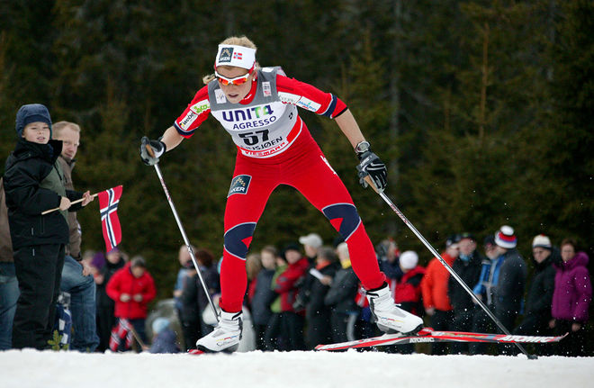 MARTHE KRISTOFFERSEN har förlorat sin plats i det norska landslaget och funderade på att sluta. Men nu vann hon norska mästerskapet i teamsprint tillsammans med Kathrine Harsem. Foto/rights: KJELL-ERIK KRISTIANSEN/sweski.com