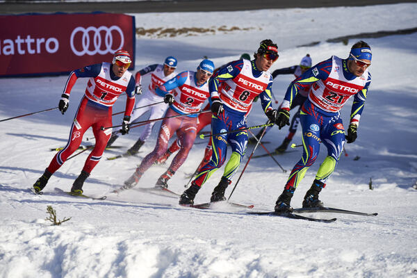17.01.2016, Planica, Slovenia (SLO):Ola Vigen Hattestad (NOR), Alexander Panzhinskiy (RUS), Valentin Chauvin (FRA), Renaud Jay (FRA), (l-r) - FIS world cup cross-country, team sprint, Planica (SLO). www.nordicfocus.com. © Felgenhauer/NordicFocus. Every NordicFocus