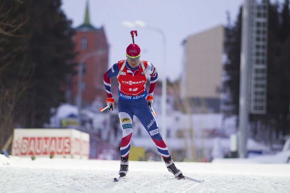 18.03.2016, Khanty-Mansiysk, Russia (RUS):Ole Einar Bjoerndalen (NOR) -  IBU world cup biathlon, sprint men, Khanty-Mansiysk (RUS). www.nordicfocus.com. © Manzoni/NordicFocus. Every downloaded picture is fee-liable.