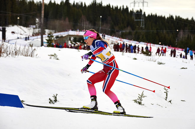 24-ÅRIGA Maria Strøm Nakstad lägger av efter bara ett år i det norska U-landslaget. Här från världscupen i Lillehammer i vintras. 2012 vann hon Skejtvasan i Mora. Foto: NORDIC FOCUS