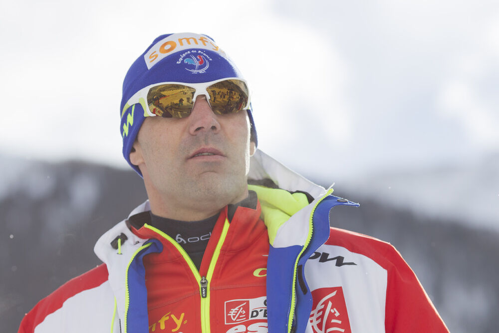 20.01.2016, Antholz, Italy (ITA):Siegfried Mazet (FRA) coach team France -  IBU world cup biathlon, training, Antholz (ITA). www.nordicfocus.com. © Manzoni/NordicFocus. Every downloaded picture is fee-liable.