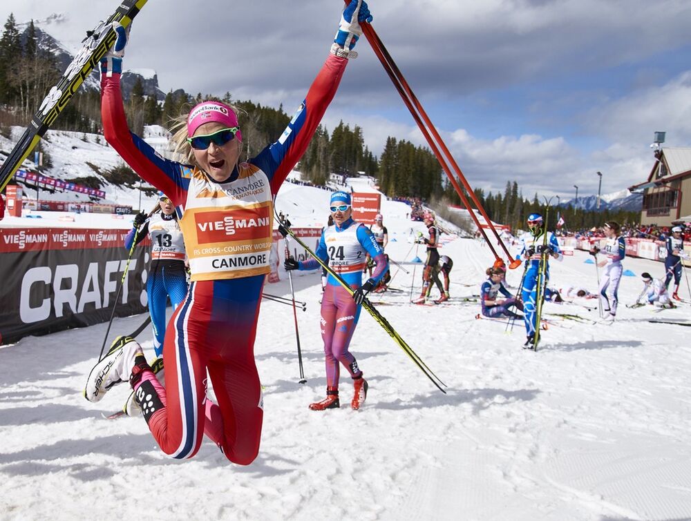 12.03.2016, Canmore, Canada (CAN):Therese Johaug (NOR) - FIS world cup cross-country, pursuit women, Canmore (CAN). www.nordicfocus.com. Â© Felgenhauer/NordicFocus. Every downloaded picture is fee-liable.