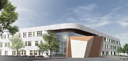 Illustrasjon fasade Bjørlien skole Foto: LINK arkitektur/ Multiconsult Illustrasjon fasade Bjørlien skole Foto: LINK arkitektur/ Multiconsult