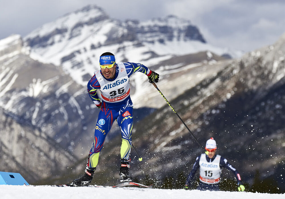 09.03.2016, Canmore, Canada (CAN):Robin Duvillard (FRA) - FIS world cup cross-country, skiathlon men, Canmore (CAN). www.nordicfocus.com. © Felgenhauer/NordicFocus. Every downloaded picture is fee-liable.