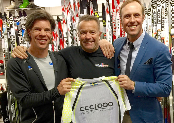 FREDRIK ERIXON (till höger), grundare av CCC1000, tillsammans med Aktivitus Magnus Andersson Frånlund och Udéns Sports Anders Lehrman.