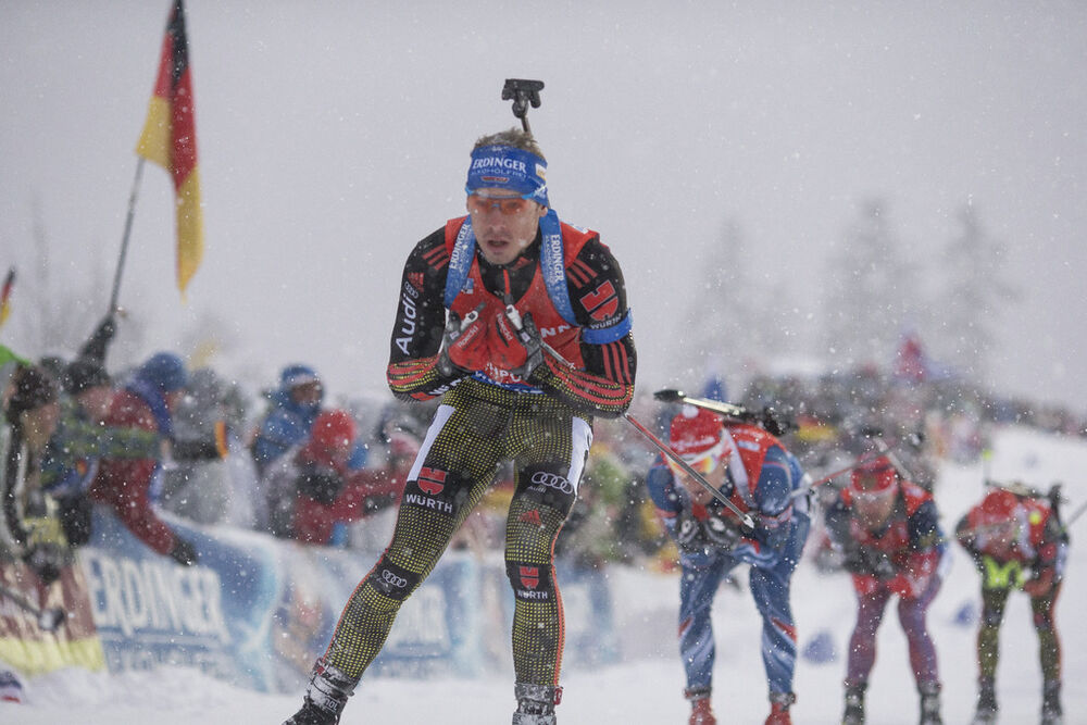 16.01.2016, Ruhpolding, Germany (GER):Simon Schempp (GER) -  IBU world cup biathlon, mass men, Ruhpolding (GER). www.nordicfocus.com. © Manzoni/NordicFocus. Every downloaded picture is fee-liable.