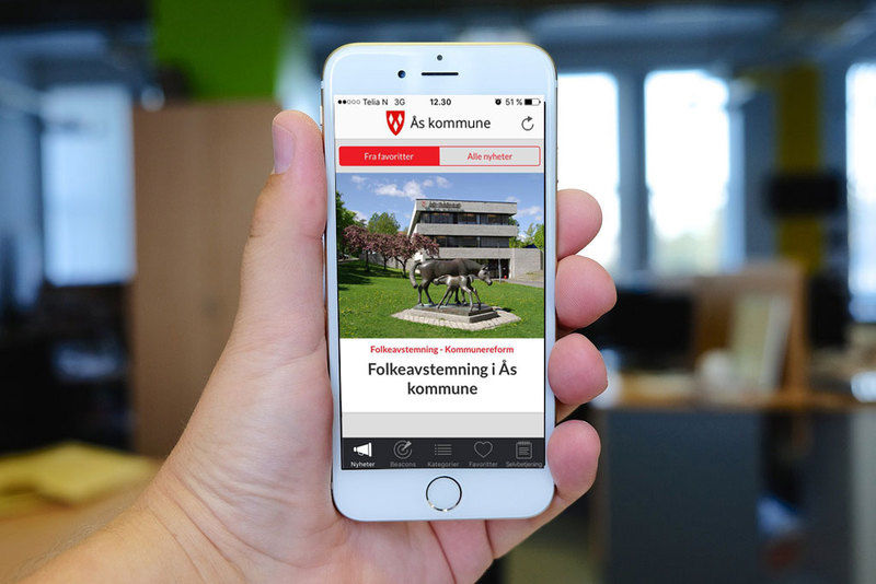 Ås kommunes mobil App illustrasjonsbilde