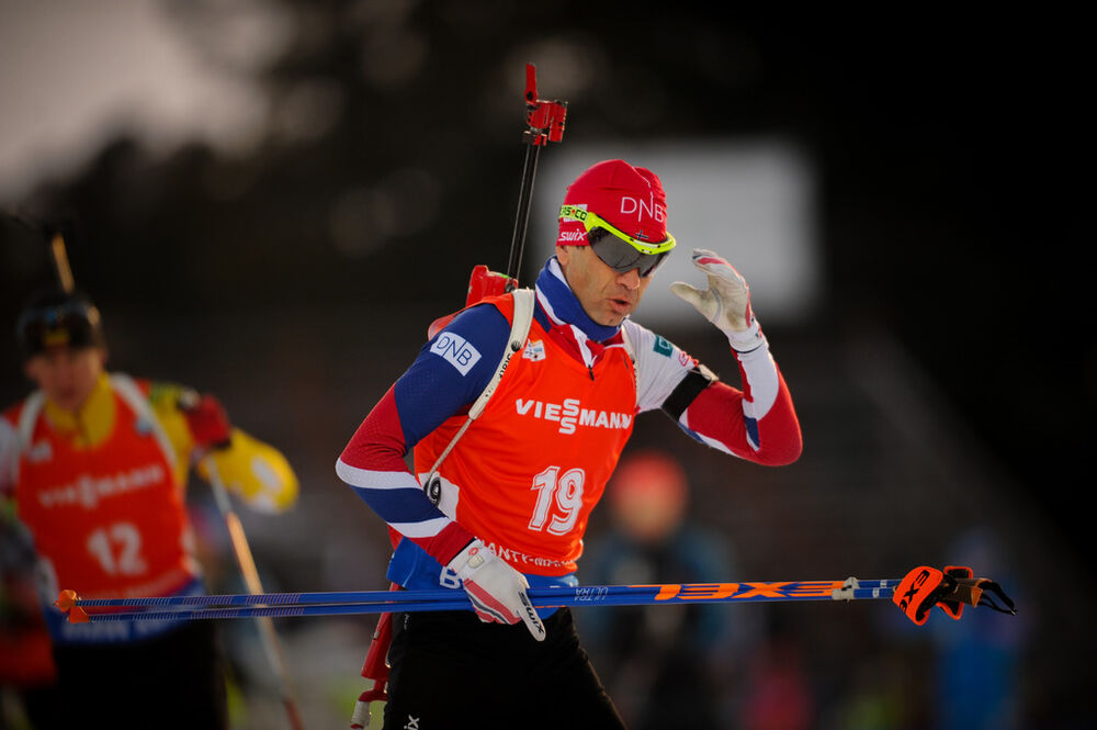 18.03.2016, Khanty-Mansiysk, Russia (RUS):Ole Einar Bjoerndalen (NOR) -  IBU world cup biathlon, sprint men, Khanty-Mansiysk (RUS). www.nordicfocus.com. © Tumashov/NordicFocus. Every downloaded picture is fee-liable.