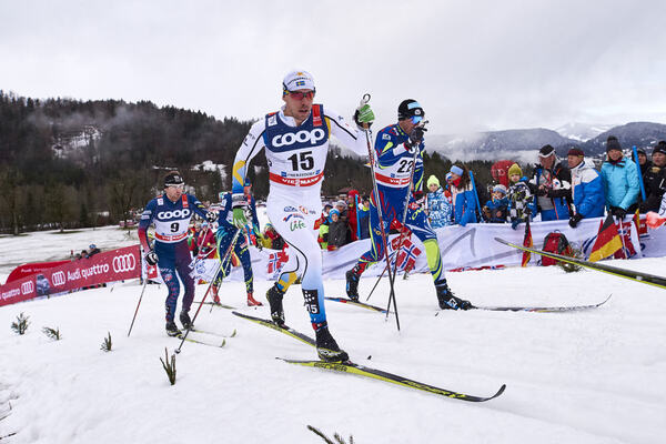 05.01.2016, Oberstdorf, Germany (GER):Andrew Newell (USA), Emil Joensson (SWE), Maurice Manificat (FRA), (l-r) - FIS world cup cross-country, tour de ski, individual sprint, Oberstdorf (GER). www.nordicfocus.com. © Felgenhauer/NordicFocus. Every downlo NordicFocus