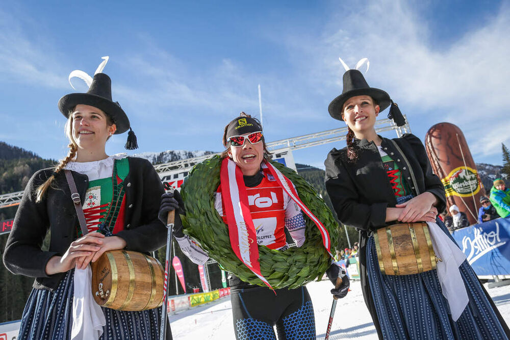 24.01.2016, Lienz, Austria (AUT):Dabudyk Aurelie - FIS Marathon Cup Dolomitenlauf, Lienz (AUT). www.nordicfocus.com. © Russolo/NordicFocus. Every downloaded picture is fee-liable.