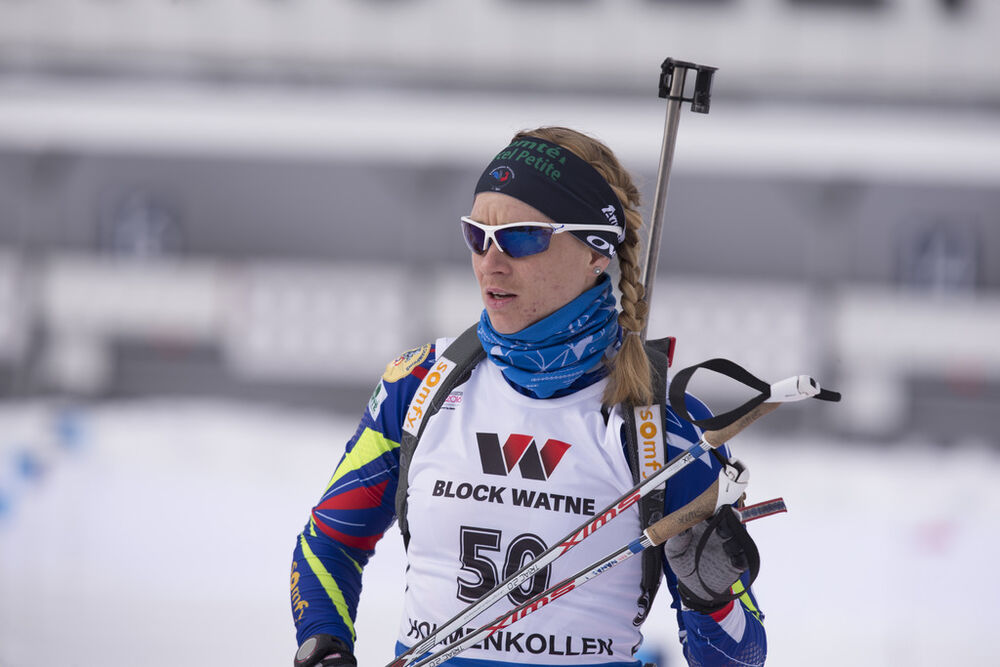 09.03.2016, Oslo, Norway (NOR):Anais Bescond (FRA) - IBU world championships biathlon, individual women, Oslo (NOR). www.nordicfocus.com. © NordicFocus. Every downloaded picture is fee-liable.