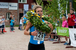 ERICA LECH på väg mot segern i damtävlingen över 8,5 km. Foto: ANKI KARLSSON