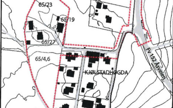 R-308 Varsel oppstart Kjølstadhøgda kartskisse