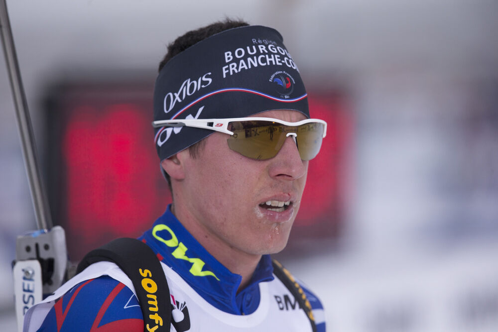12.03.2016, Oslo, Norway (NOR):Quentin Fillon Maillet (FRA) - IBU world championships biathlon, relay men, Oslo (NOR). www.nordicfocus.com. © NordicFocus. Every downloaded picture is fee-liable.