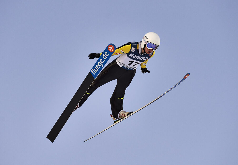 04.02.2016, Oslo, Norway (NOR):Julia Clair (FRA) - FIS world cup ski jumping ladies, individual HS134, Oslo (NOR). www.nordicfocus.com. © Felgenhauer/NordicFocus. Every downloaded picture is fee-liable.