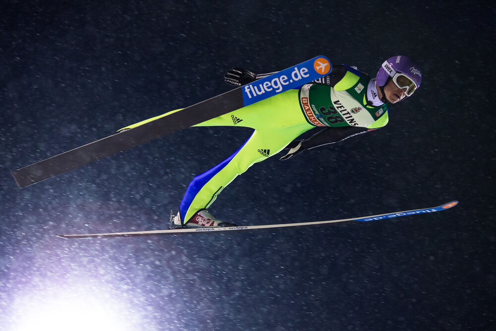 23.02.2016, Kuopio, Finland (FIN): Andreas Wellinger (GER)- FIS world cup ski jumping, individual HS127, Kuopio (FIN). www.nordicfocus.com. © Laiho/NordicFocus. Every downloaded picture is fee-liable.