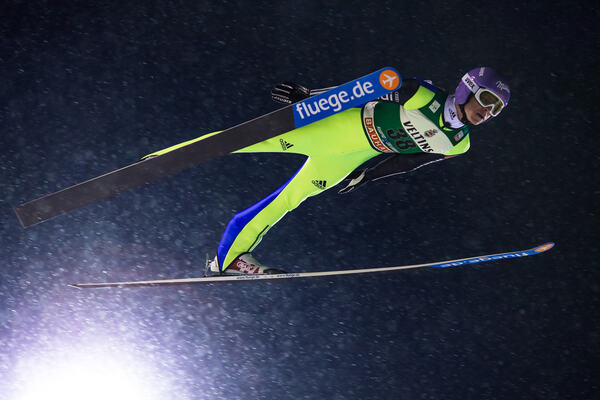 23.02.2016, Kuopio, Finland (FIN): Andreas Wellinger (GER)- FIS world cup ski jumping, individual HS127, Kuopio (FIN). www.nordicfocus.com. © Laiho/NordicFocus. Every downloaded picture is fee-liable. NordicFocus