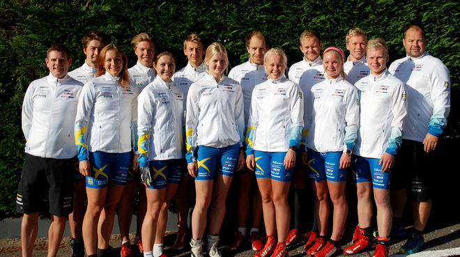 SVERIGE är givetvis favoriter till världscupen på rullskidor i Sollefteå i helgen. Här landslaget från 2015. Foto: SVENSKA SKIDFÖRBUNDET