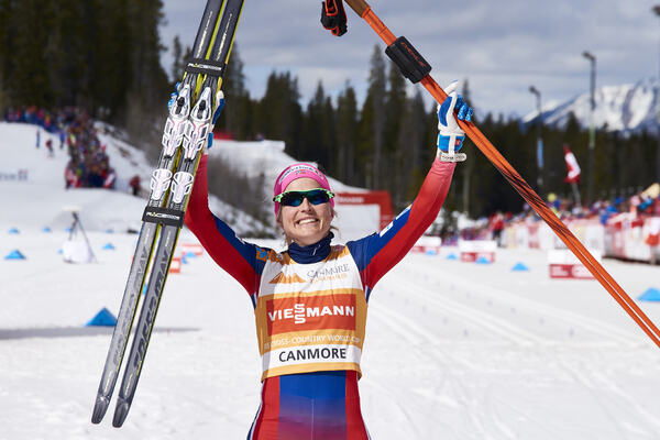 12.03.2016, Canmore, Canada (CAN):Therese Johaug (NOR) - FIS world cup cross-country, pursuit women, Canmore (CAN). www.nordicfocus.com. © Felgenhauer/NordicFocus. Every downloaded picture is fee-liable. NordicFocus