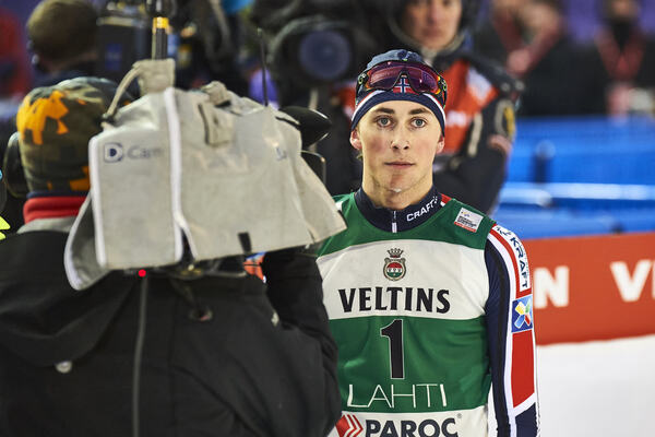 19.02.2016, Lahti, Finland (FIN):Jarl Magnus Riiber (NOR) - FIS world cup nordic combined, individual gundersen HS130/10km, Lahti (FIN). www.nordicfocus.com. © Felgenhauer/NordicFocus. Every downloaded picture is fee-liable. NordicFocus