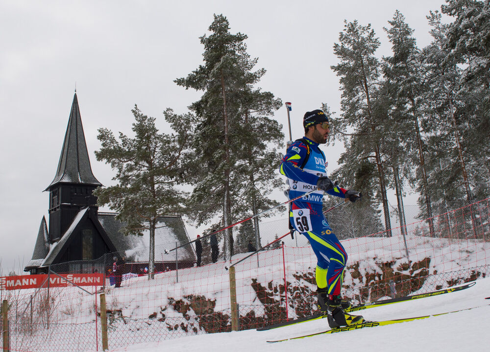 05.03.2016, Oslo, Norway (NOR):Simon Fourcade (FRA) - IBU world championships biathlon, sprint men, Oslo (NOR). www.nordicfocus.com. © Tumashov/NordicFocus. Every downloaded picture is fee-liable.