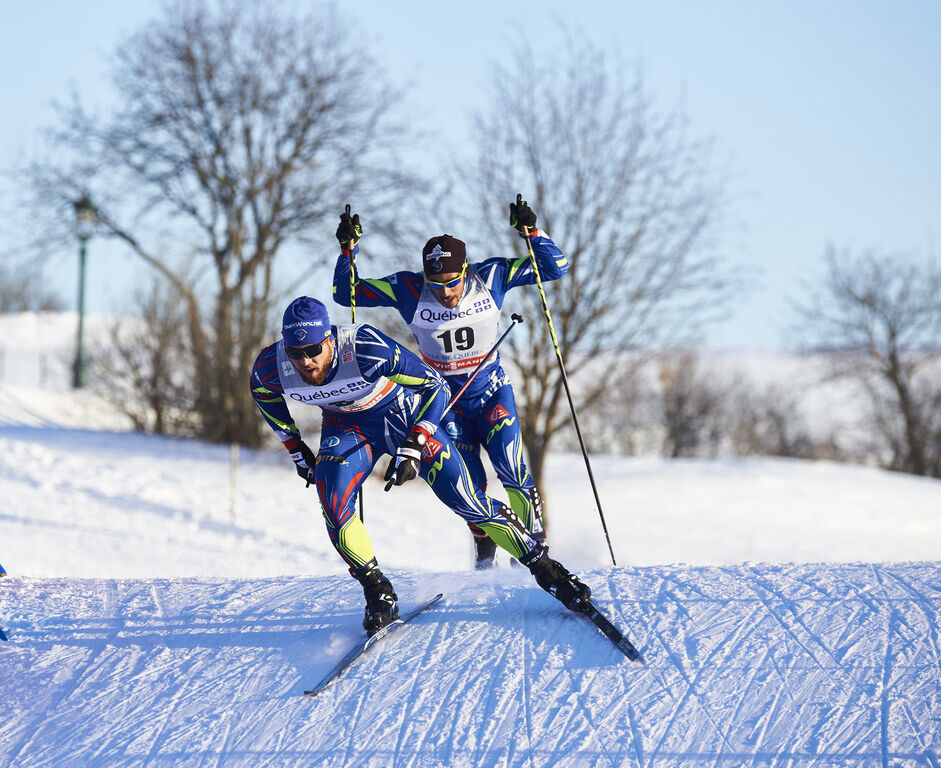 04.03.2016, Quebec, Canada (CAN):Baptiste Gros (FRA), Richard Jouve (FRA), (l-r)  - FIS world cup cross-country, individual sprint, Quebec (CAN). www.nordicfocus.com. © Felgenhauer/NordicFocus. Every downloaded picture is fee-liable.