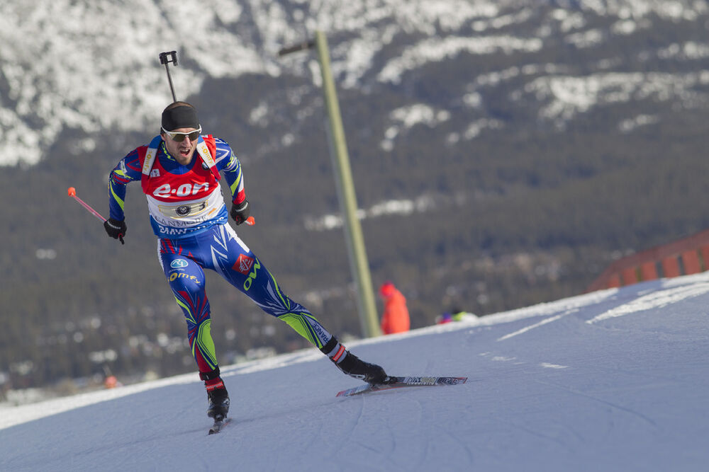 07.02.2016, Canmore, Canada (CAN):Jean Guillaume Beatrix (FRA) -  IBU world cup biathlon, relay mixed, Canmore (CAN). www.nordicfocus.com. © Manzoni/NordicFocus. Every downloaded picture is fee-liable.