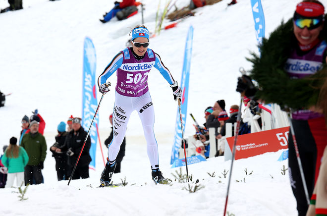 SERAINA BONER har nu hittat ett nytt långloppsteam för nästa säsong. Hon har vunnit Ski Classics totalt tre gånger och här är hon i Årefjällsloppet i Edsåsdalen i vintras. Foto/rights: MARCELA HAVLOVA/sweski.com