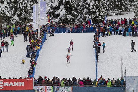 23.01.2016, Antholz, Italy (ITA):Simon Eder (AUT), Simon Schempp (GER), Anton Shipulin (RUS), (l-r) - IBU world cup biathlon, pursuit men, Antholz (ITA). www.nordicfocus.com. © Manzoni/NordicFocus. Every downloaded picture is fee-liable. NordicFocus 23.01.2016, Antholz, Italy (ITA):Simon Eder (AUT), Simon Schempp (GER), Anton Shipulin (RUS), (l-r) - IBU world cup biathlon, pursuit men, Antholz (ITA). www.nordicfocus.com. © Manzoni/NordicFocus. Every downloaded picture is fee-liable.