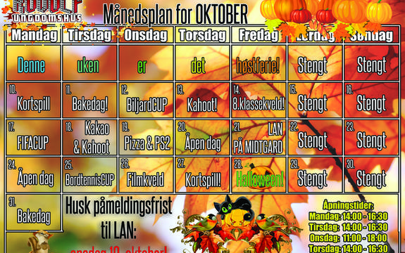 Månedsplan oktober Rudolf