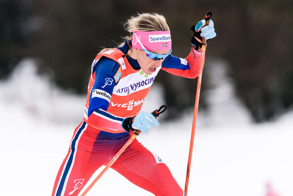 24.01.2016, Nove Mesto, Czech Republic (CZE):Therese Johaug (NOR) - FIS world cup cross-country, 4x5km women, Nove Mesto (CZE). www.nordicfocus.com. © Rauschendorfer/NordicFocus. Every downloaded picture is fee-liable.