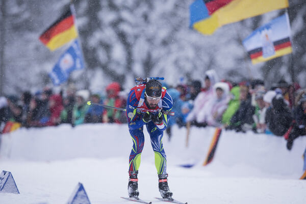 15.01.2016, Ruhpolding, Germany (GER):Martin Fourcade (FRA) - IBU world cup biathlon, relay men, Ruhpolding (GER). www.nordicfocus.com. © Manzoni/NordicFocus. Every downloaded picture is fee-liable. NordicFocus