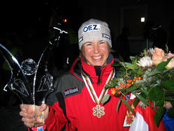 MED VM-GULD i Oberstdorf 2005: Katerina Neumannova från Tjeckien. Foto/rights: KRISTIANSEN/sweski.com