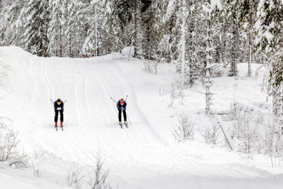 ETT RIKTIGT VINTERLANDSKAP möter dom som åker skidor i Orsa Grönklitt nu. Foto: ORSA GRÖNKLITT