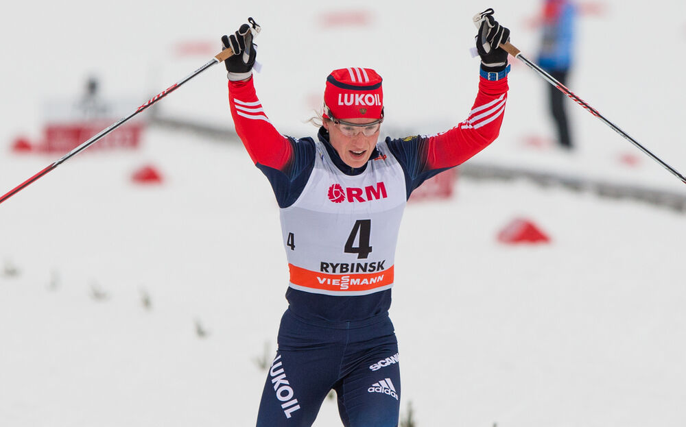 25.01.2015, Rybinsk, Russia (RUS): Yulia Tchekaleva (RUS), Fischer, Swix, Alpina, Rottefella, Adidas- FIS world cup cross-country, skiathlon women, Rybinsk (RUS). www.nordicfocus.com. © Laiho/NordicFocus. Every downloaded picture is fee-liable.