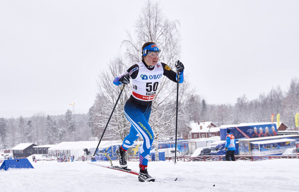 13.02.2016, Falun, Sweden (SWE):Krista Parmakoski (FIN) - FIS world cup cross-country, 5km women, Falun (SWE). www.nordicfocus.com. © Felgenhauer/NordicFocus. Every downloaded picture is fee-liable.
