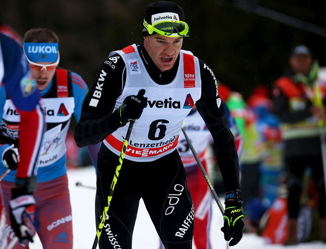 DARIO COLOGNA vann helgens distanstest i Davos före Alex Harvey. I sprinttävlingen vann dock Harvey med Cologna som trea. Foto/rights: MARCELA HAVLOVA/sweski.com