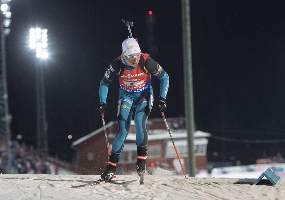 27.11.2016, Oestersund, Sweden, (SWE):Marie Dorin Habert (FRA) - IBU world cup biathlon, single mixed relay, Oestersund (SWE). www.nordicfocus.com. Â© Manzoni/NordicFocus. Every downloaded picture is fee-liable.